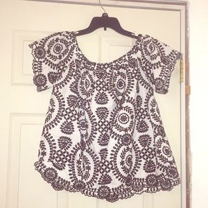Off the shoulder entro blouse